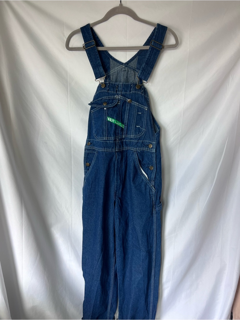 Vintage KEY “IMPERIAL” Dark Wash Denim Baggy Overalls
